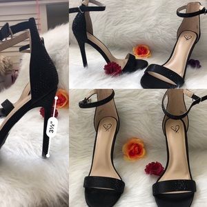 Black studded swarovski  Windsor heels